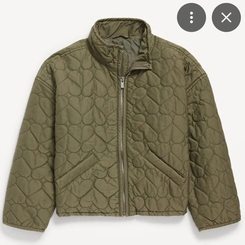 Girls Olive Green Quilted Jacket - Picture 2 of 10